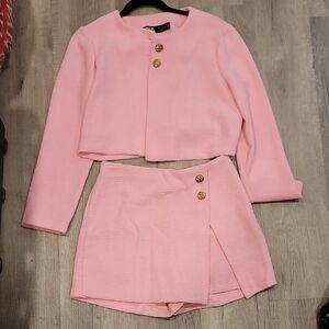 Zara Pink Textured Set